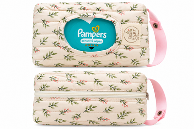 Baby Wipe Bag | Reusable Wet Wipe Pouch - Pink