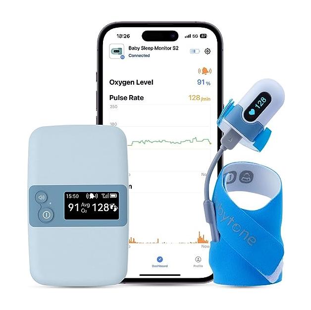 Babytone Sleep Sock PO5 Baby Pulse Oximeter with Smart Wireless Station