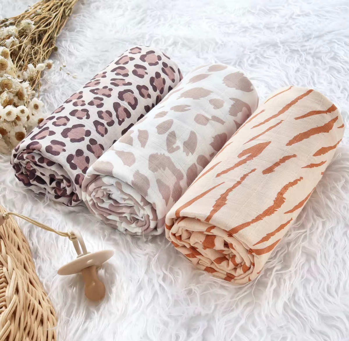 Bamboo Muslin Baby Swaddles