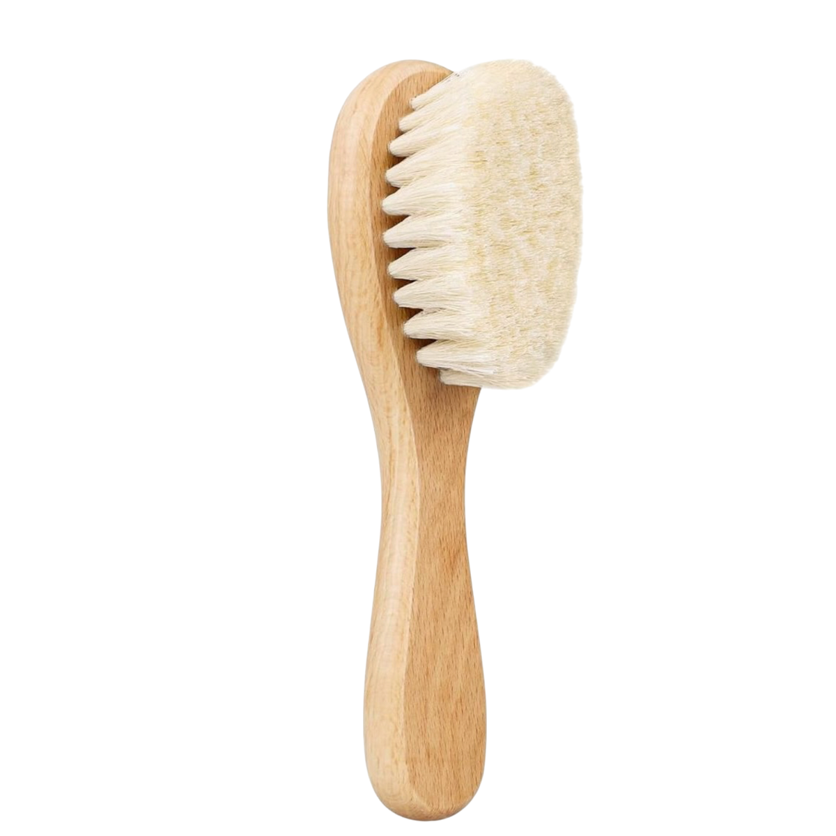 Baby and Bloom Natural Beech Wood Baby Brush | Soft Wool Bristles