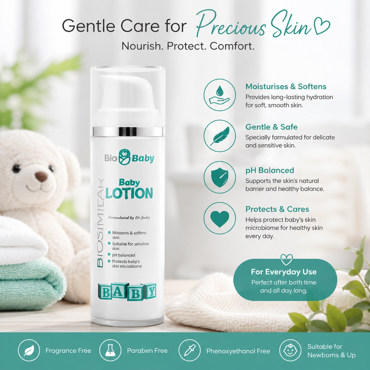 Bio-Baby Baby Lotion 120ml | Gentle Daily Moisturiser for Sensitive Baby Skin