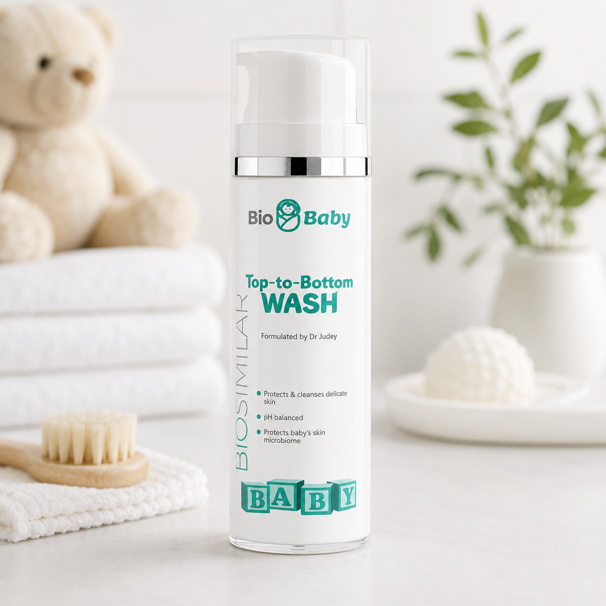 Bio-Baby Top-to-Bottom Wash 120ml | Gentle Baby Hair & Body Wash for Sensitive Skin