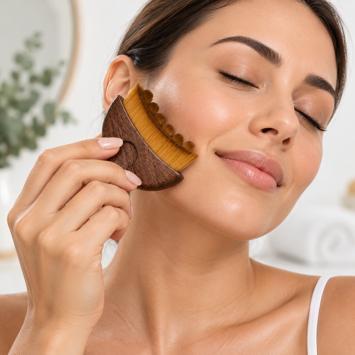 Exclusive Wooden Lymphatic Face Brush