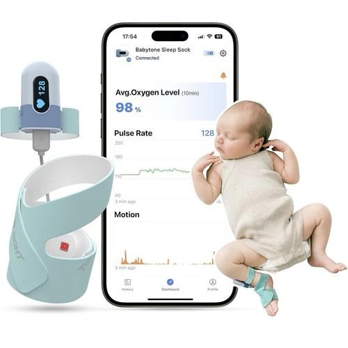 Babytone Sleep Sock PO5 Baby Pulse Oximeter with Smart Wireless Station